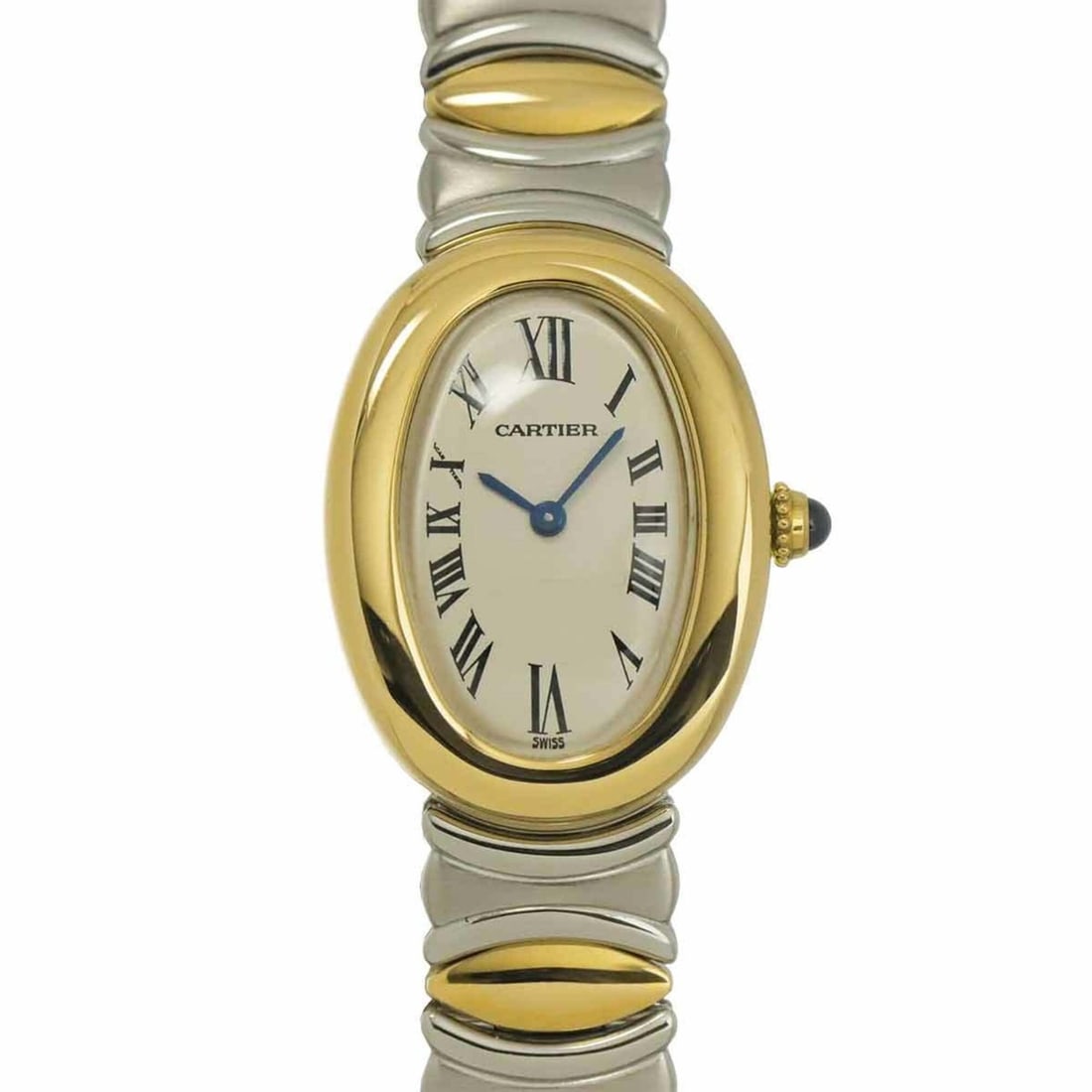Cartier Baignoire Belle Epoque W40002F2 Ladies' Watch, Ivory, 18K Yellow Gold, Quartz Watch: --- Catalog ---Category: SizeWrist Size: 17cm / 6.69''Case Diameter: 23mm / 0.91''Category: DesignType: WristwatchGender: WomenColor (Dial): IvoryMaterial (Band): Stainless steel, Yellow goldMaterial 