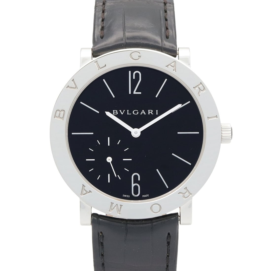 Bulgari BVLGARI Roma Finissimo Watch Stainless Steel Leather Men's Black BB41SXTRO: --- Catalog ---Category: SizeWrist Size: 19cm / 7.48''Case Diameter: 41mm / 1.61''Category: DesignType: WristwatchGender: MenColor (Dial): BlackMaterial (Band): Leather, Stainless steelMaterial (Case)