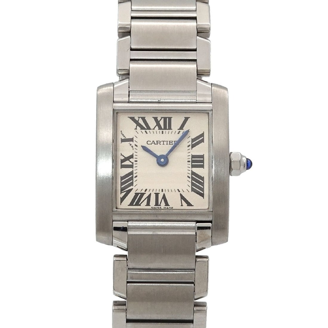 Cartier Tank Francaise SM W51008Q3 Women's Watch, Ivory, Quartz Watch: --- Catalog ---Category: SizeWrist Size: 15.5cm / 6.1''Case Diameter: 20mm / 0.79''Category: DesignType: WristwatchGender: WomenColor (Dial): IvoryMaterial (Band): Stainless steelMaterial (Case): Stai