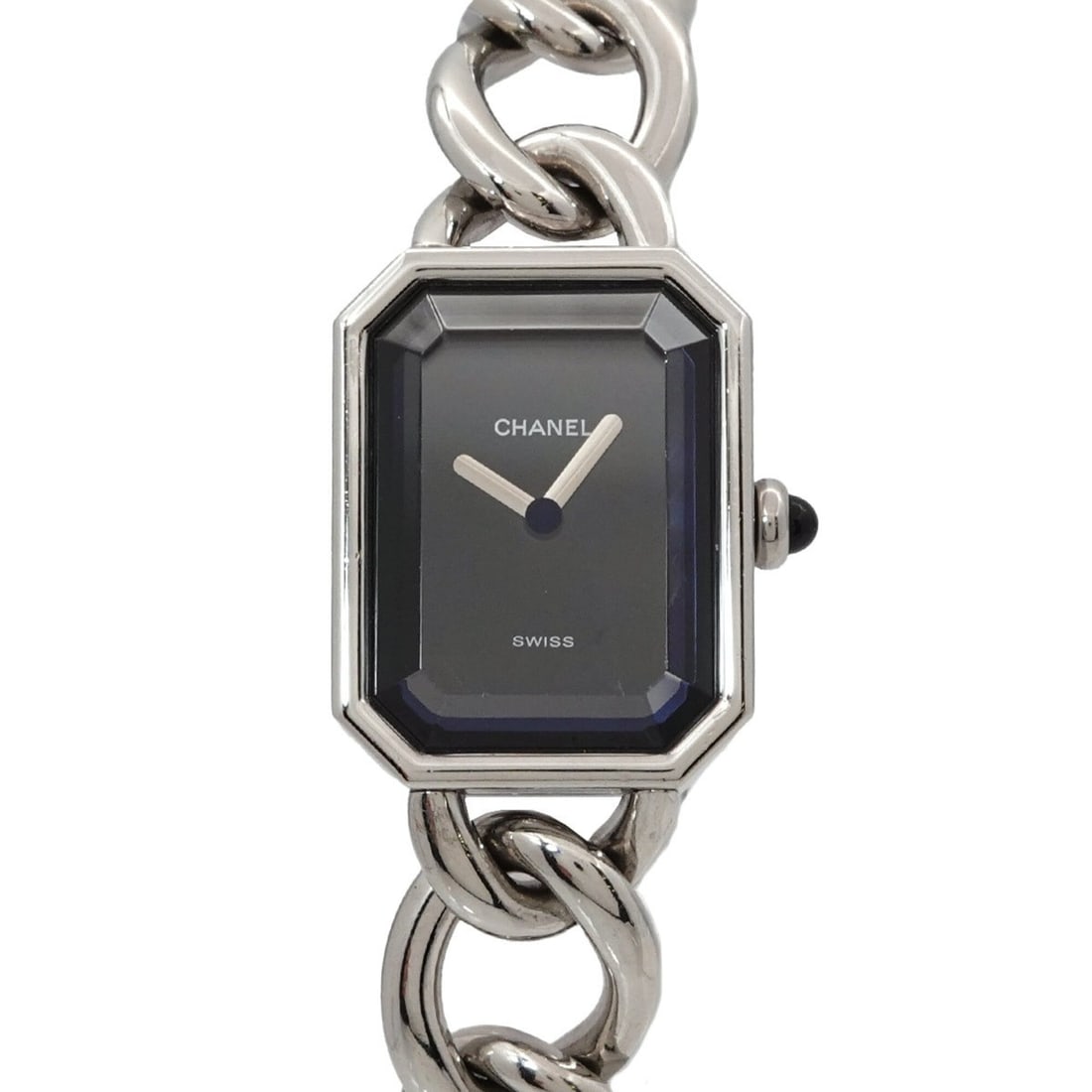 Chanel Premiere H0452 Women's Watch, Size M, Black Quartz Watch: --- Catalog ---Category: SizeWrist Size: 14.5cm / 5.7''Case Diameter: 20mm / 0.79''Category: DesignType: WristwatchGender: WomenColor (Dial): BlackMaterial (Band): Stainless steelMaterial (Case): Stai