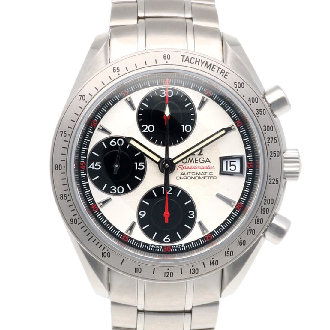 Omega Speedmaster Watch, Stainless Steel, 32113100, Automatic Winding, Overhauled, Polished,: --- Catalog ---Category: SizeWrist Size: 16.5cm / 6.49''Case Diameter: 40mm / 1.57''Category: DesignType: WristwatchGender: MenMaterial (Band): Stainless steelMaterial (Case): Stainless steelCategory:
