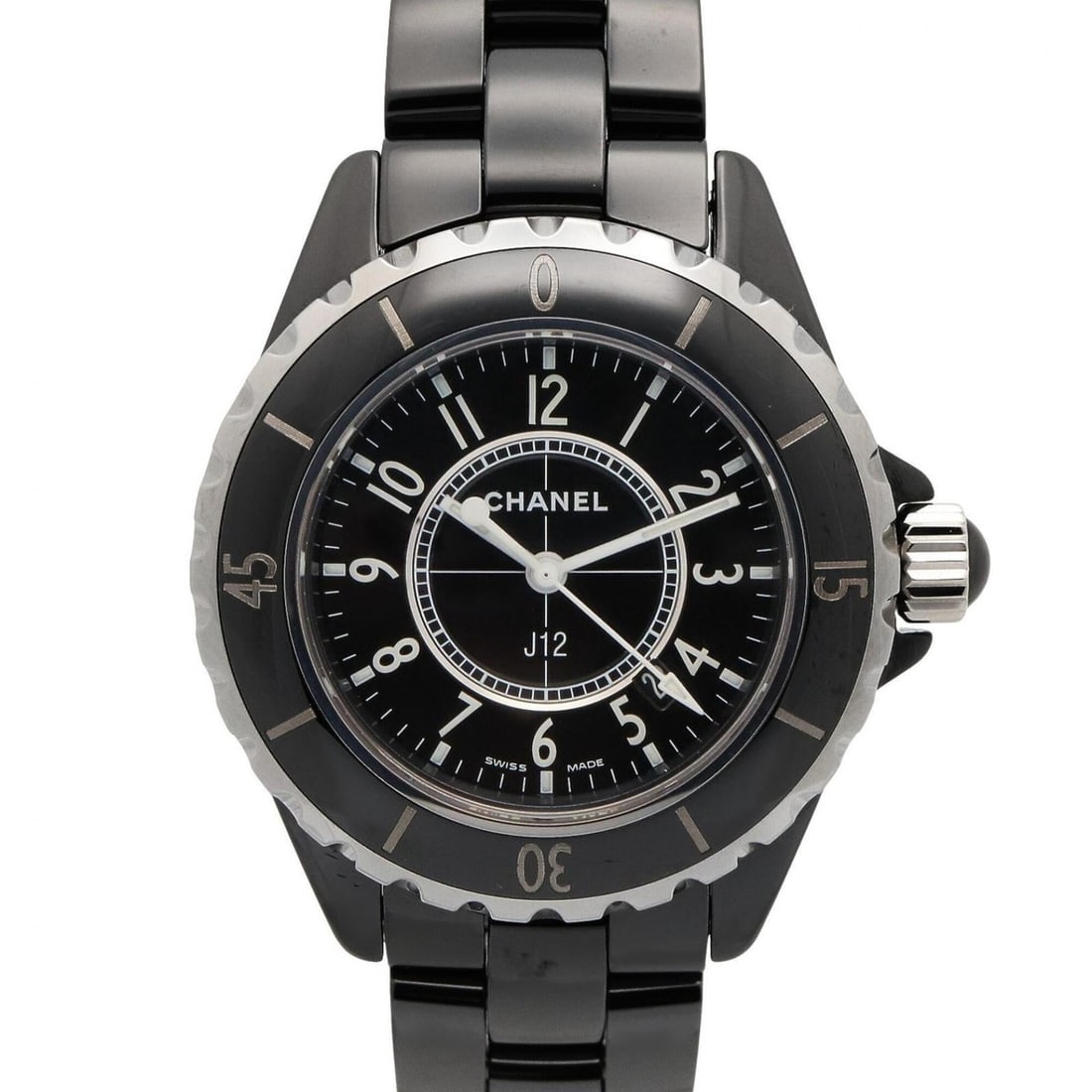 Chanel J12 Watch, Ceramic, Women's, Black, H0682: --- Catalog ---Category: SizeWrist Size: 16.5cm / 6.49''Case Diameter: 34mm / 1.34''Category: DesignType: WristwatchGender: WomenColor (Dial): BlackMaterial (Band): CeramicMaterial (Case): CeramicCate