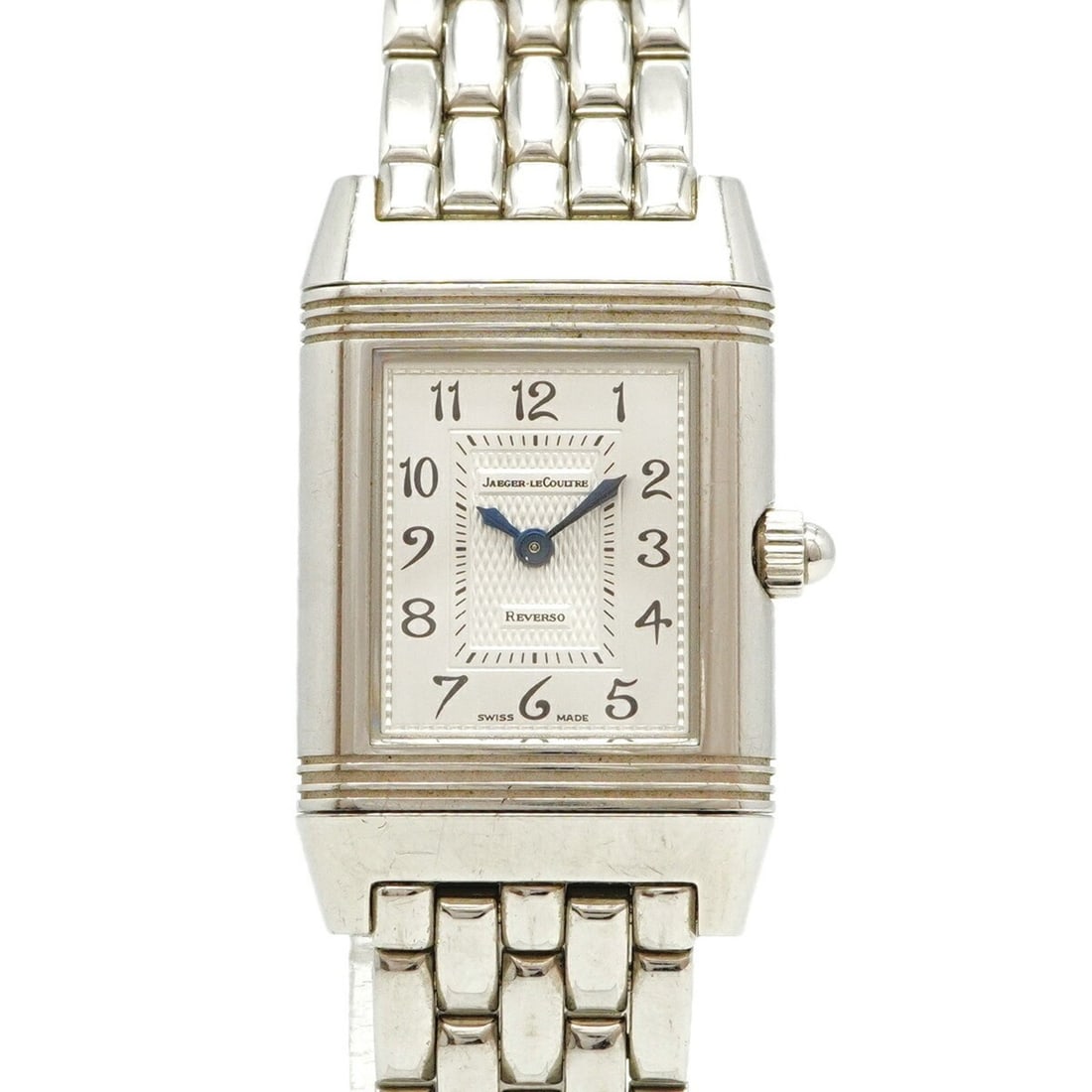 Jaeger-LeCoultre Reverso Duetto 266.8.44 Silver White Mother-of-Pearl Dial Women's Watch: --- Catalog ---Category: SizeWrist Size: 16.5cm / 6.49''Case Diameter: 20.7mm / 0.81''Category: DesignType: WristwatchGender: WomenColor (Dial): Silver, White shellMaterial (Band): Stainless steelCate