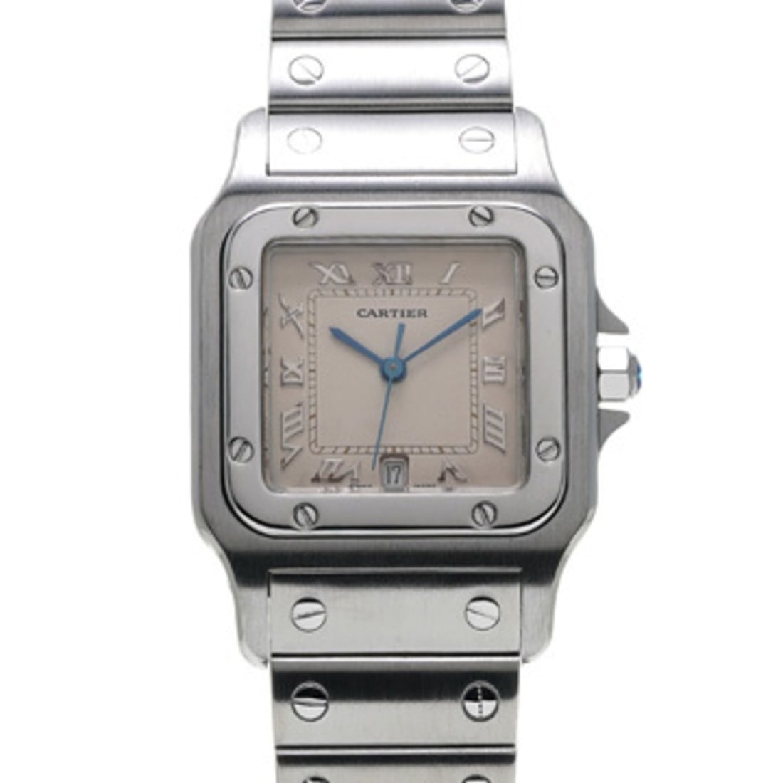 Cartier Santos Galbee W20025D6 Ivory Ladies Quartz Watch (Pre-owned) - Ginzo: --- Catalog ---Category: SizeWrist Size: 18.5cm / 7.28''Case Diameter: 29mm / 1.14''Category: DesignType: WristwatchGender: WomenColor (Dial): IvoryMaterial (Band): Stainless steelMaterial (Case): Sta