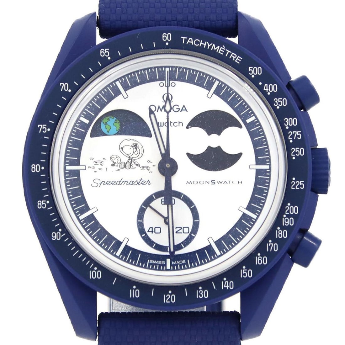 Swatch x Omega Mission to Earth Phase SO33N704L Bioceramic Quartz Watch (1 of 8)