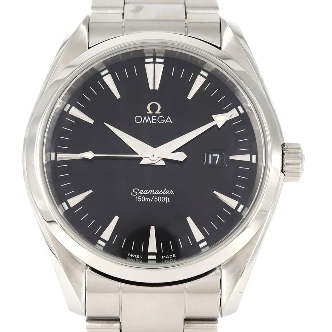 Omega Seamaster Aqua Terra 2517.50 SS Quartz Watch: --- Catalog ---Category: SizeWrist Size: 18.8cm / 7.4''Case Diameter: 39mm / 1.54''Category: DesignType: WristwatchGender: MenColor (Dial): BlackMaterial (Band): Stainless steelMaterial (Case): Stainl