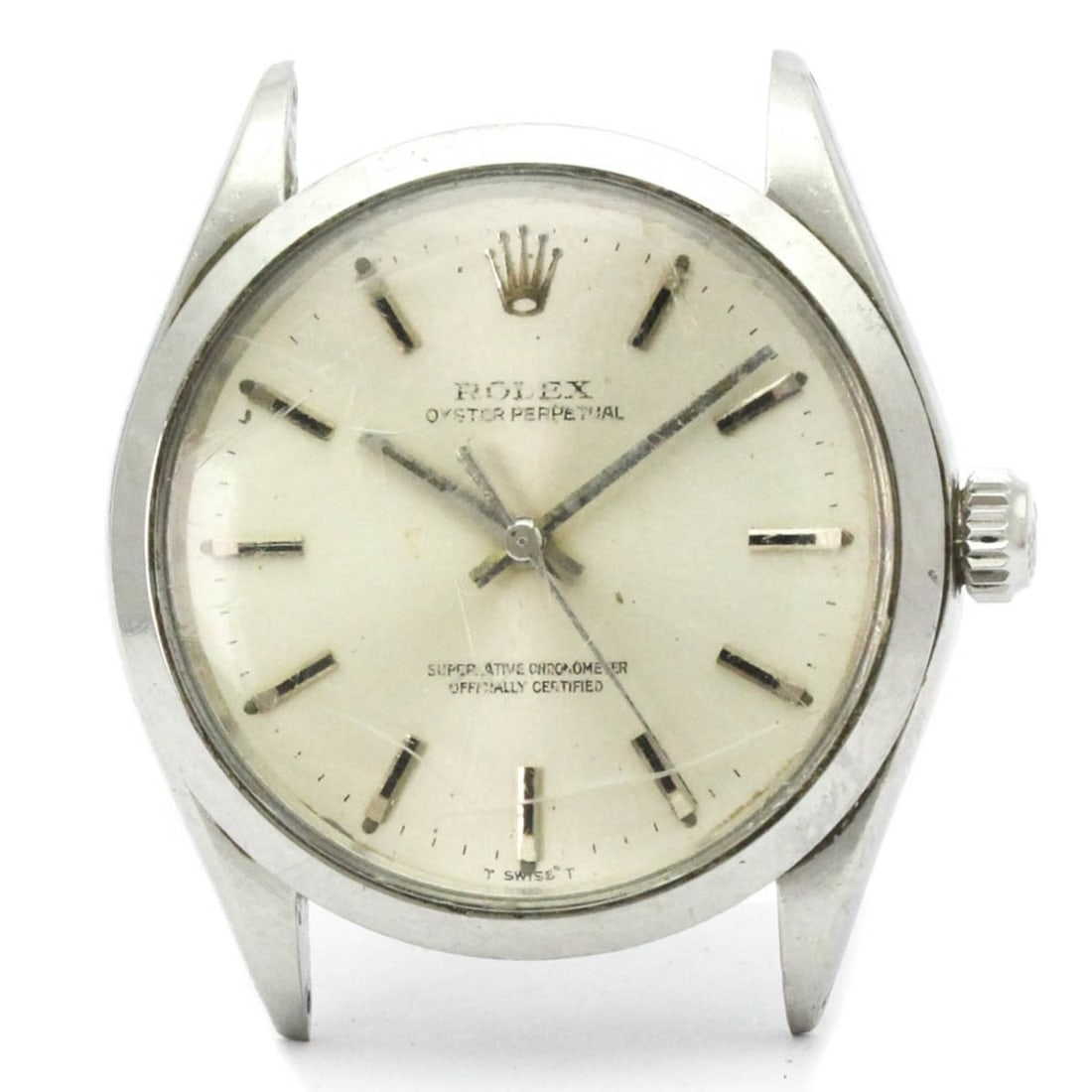 ROLEX Oyster Perpetual 1002 Steel Automatic Mens Watch Head Only Vintage (1 of 6)