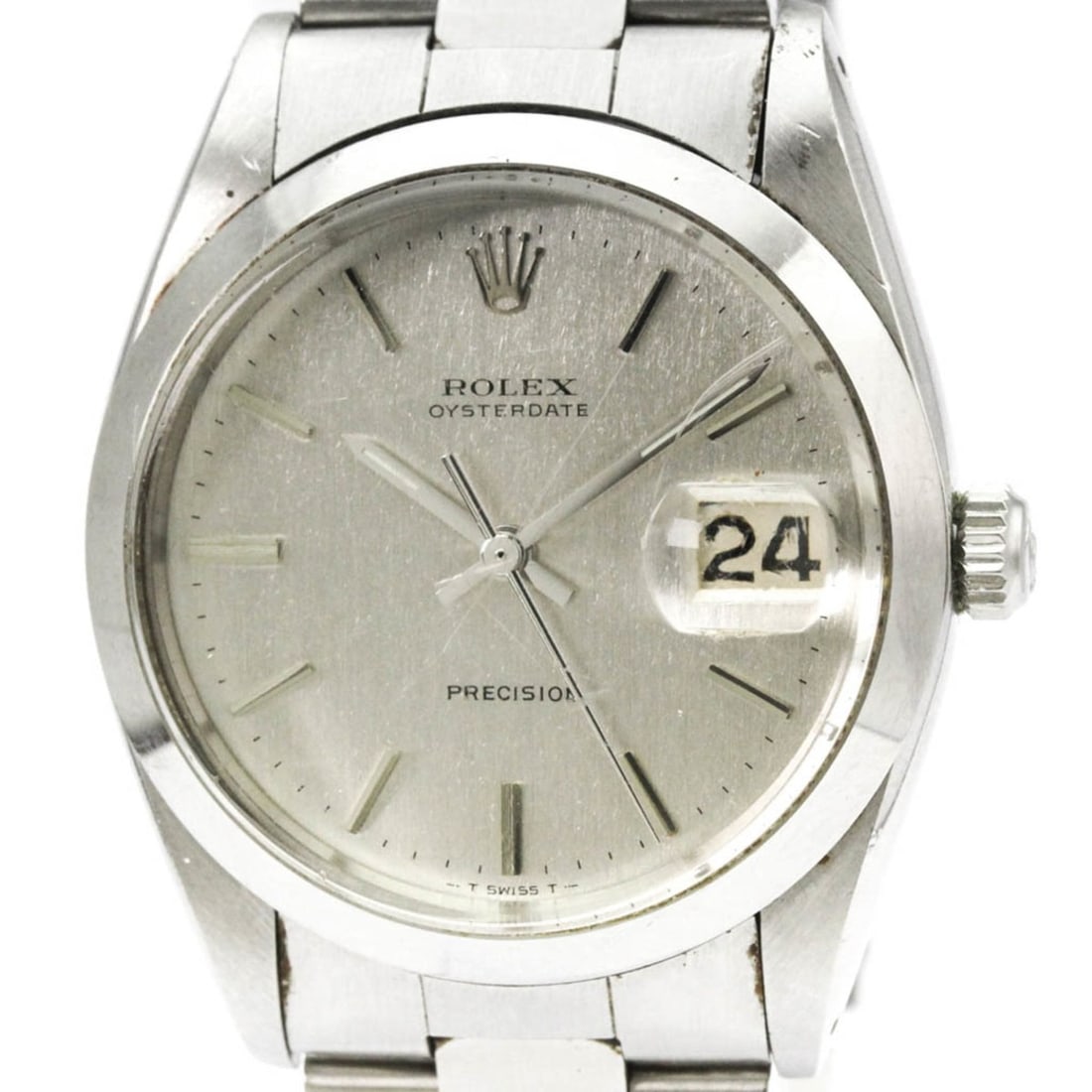 ROLEX Oyster Date Precision 6694 Steel Hand Winding Mens Watch Vintage: --- Catalog ---Category: SizeCase Diameter: 35mm / 1.38''Category: DesignType: WristwatchStyle: Dress/FormalGender: MenColor (Dial): SilverMaterial (Band): Stainless steelMaterial (Case): Stainless st