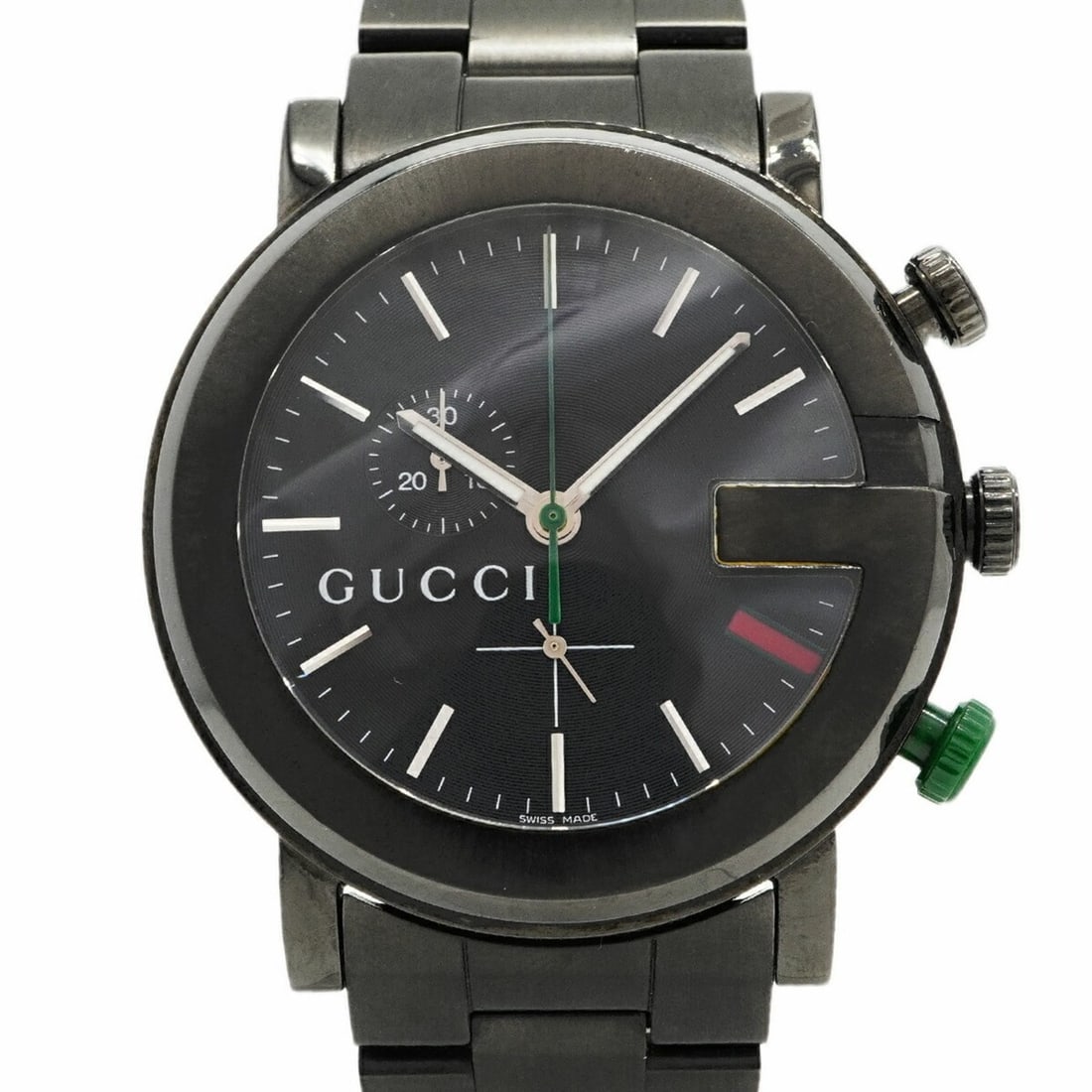 Gucci G-Chrono YA101331 Black Dial Men's Watch: --- Catalog ---Category: SizeWrist Size: 18cm / 7.08''Case Diameter: 44mm / 1.73''Category: DesignType: WristwatchGender: MenColor (Dial): BlackMaterial (Band): Stainless steelCategory: GeneralMPN: YA