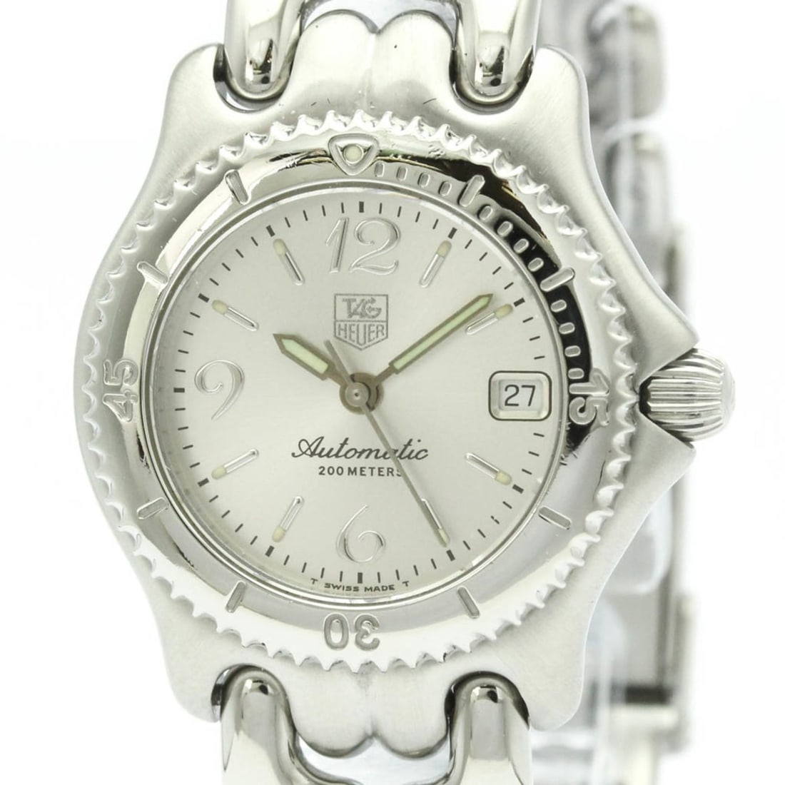 TAG HEUER Sel Professional 200M Steel Automatic Ladies Watch WG2310 Polished: --- Catalog ---Category: SizeCase Diameter: 28mm / 1.1''Category: DesignType: WristwatchStyle: SportGender: WomenColor (Dial): SilverMaterial (Band): Stainless steelMaterial (Case): Stainless steelCat
