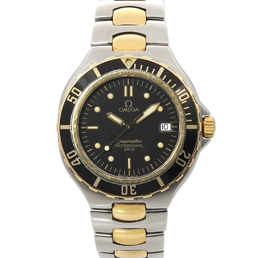 OMEGA Seamaster Professional 200 Two-tone 396 1042 Men's Watch with Date Display, Black Yellow Gold,: --- Catalog ---Category: SizeWrist Size: 17cm / 6.69''Case Diameter: 36mm / 1.42''Category: DesignGender: MenColor (Dial): BlackMaterial (Band): Stainless steel, Yellow goldMaterial (Case): Stainless 