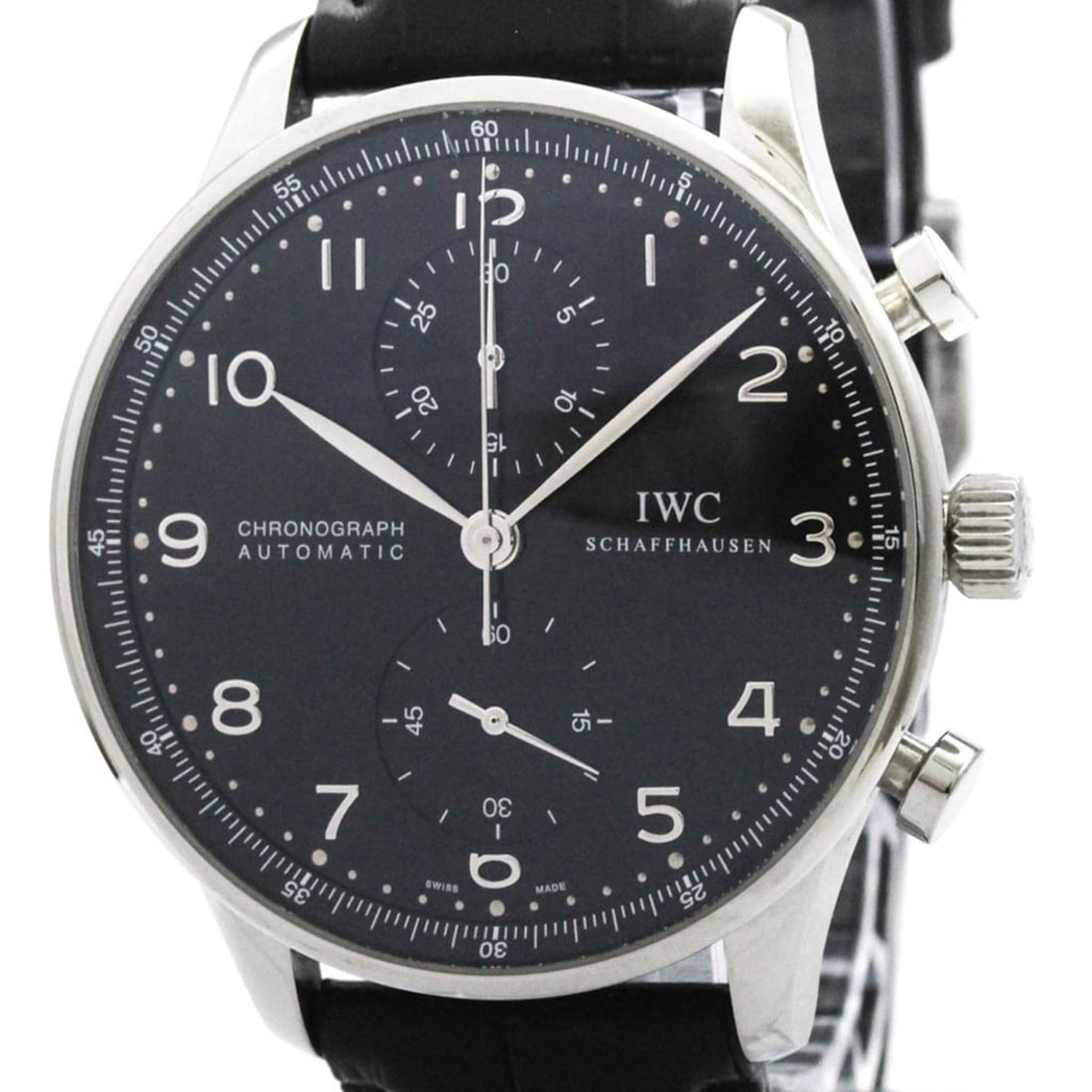 IWC Portugieser Chronograph Automatic Steel Watch IW371438 Polished (1 of 8)