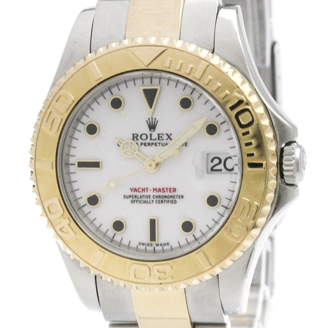 ROLEX Yacht-Master A Serial 18K Yellow Gold Steel Automatic Unisex Watch168623: --- Catalog ---Category: SizeCase Diameter: 34mm / 1.34''Category: DesignType: WristwatchStyle: SportGender: UnisexColor (Dial): WhiteMaterial (Band): Stainless steel, Yellow gold (18K)Material (Case)