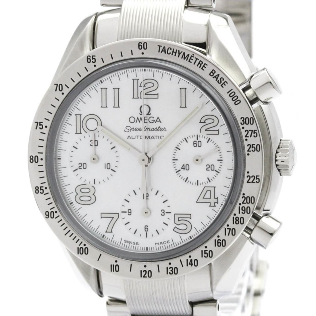 OMEGA Speedmaster Reduced MOP Dial Automatic Watch 3534.70 Polished: --- Catalog ---Category: SizeCase Diameter: 39mm / 1.54''Category: DesignType: WristwatchStyle: SportGender: MenColor (Dial): White shellMaterial (Band): Stainless steelMaterial (Case): Stainless stee