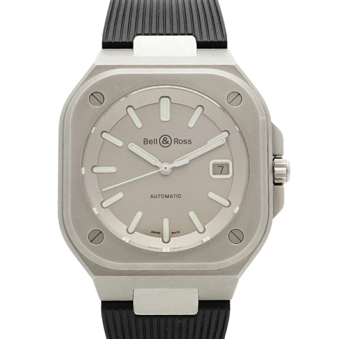 Bell & Ross BR 05 Hololum BR05A-GM-ST SST Gray Dial Men's Watch: --- Catalog ---Category: SizeWrist Size: 20.5cm / 8.07''Case Diameter: 40mm / 1.57''Category: DesignType: WristwatchGender: MenColor (Dial): GrayMaterial (Band): RubberCategory: GeneralMPN: BR05A-GM-S