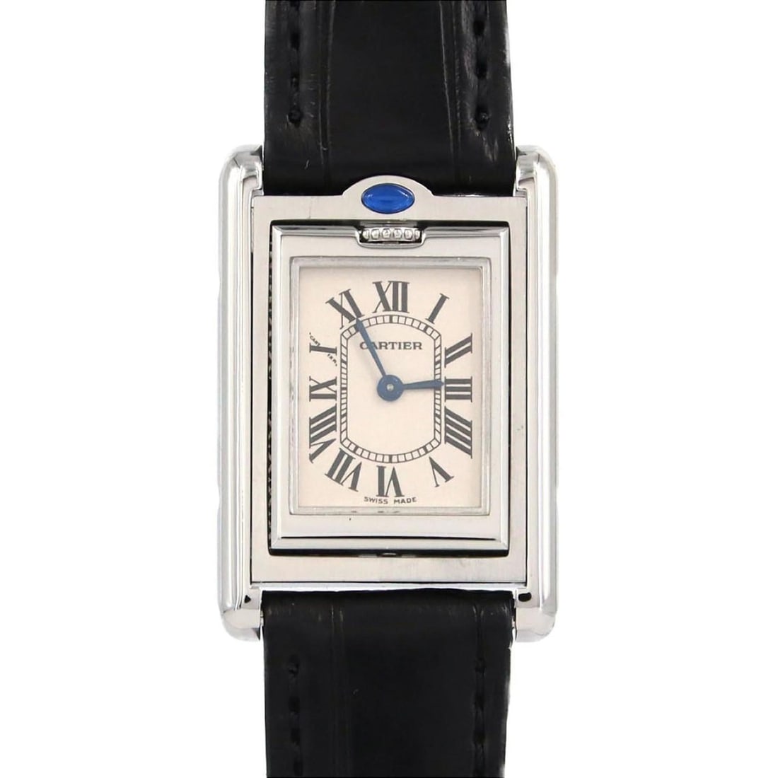 Cartier Tank Basculante SM W1011158 Stainless Steel Quartz Watch: --- Catalog ---Category: SizeCase Diameter: 22mm / 0.87''Category: DesignType: WristwatchGender: WomenColor (Dial): SilverMaterial (Case): Stainless steelCategory: GeneralMPN: W1011158Brand: CartierCa