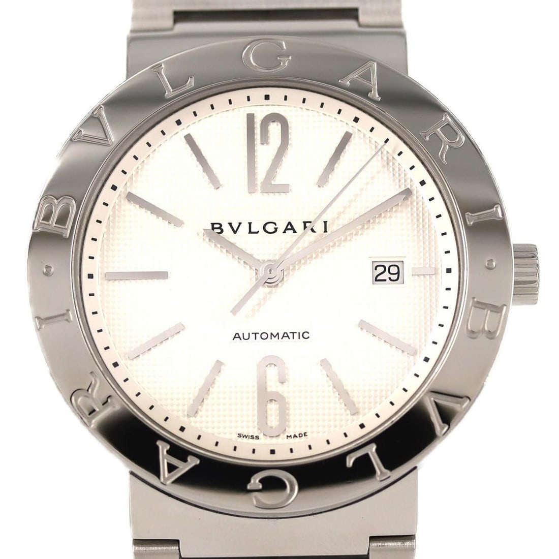 Bvlgari BB42SSAUTO BB42WSSD AT SS Automatic Watch: --- Catalog ---Category: SizeWrist Size: 18.5cm / 7.28''Case Diameter: 42mm / 1.65''Category: DesignType: WristwatchGender: MenColor (Dial): WhiteMaterial (Band): Stainless steelMaterial (Case): Stain