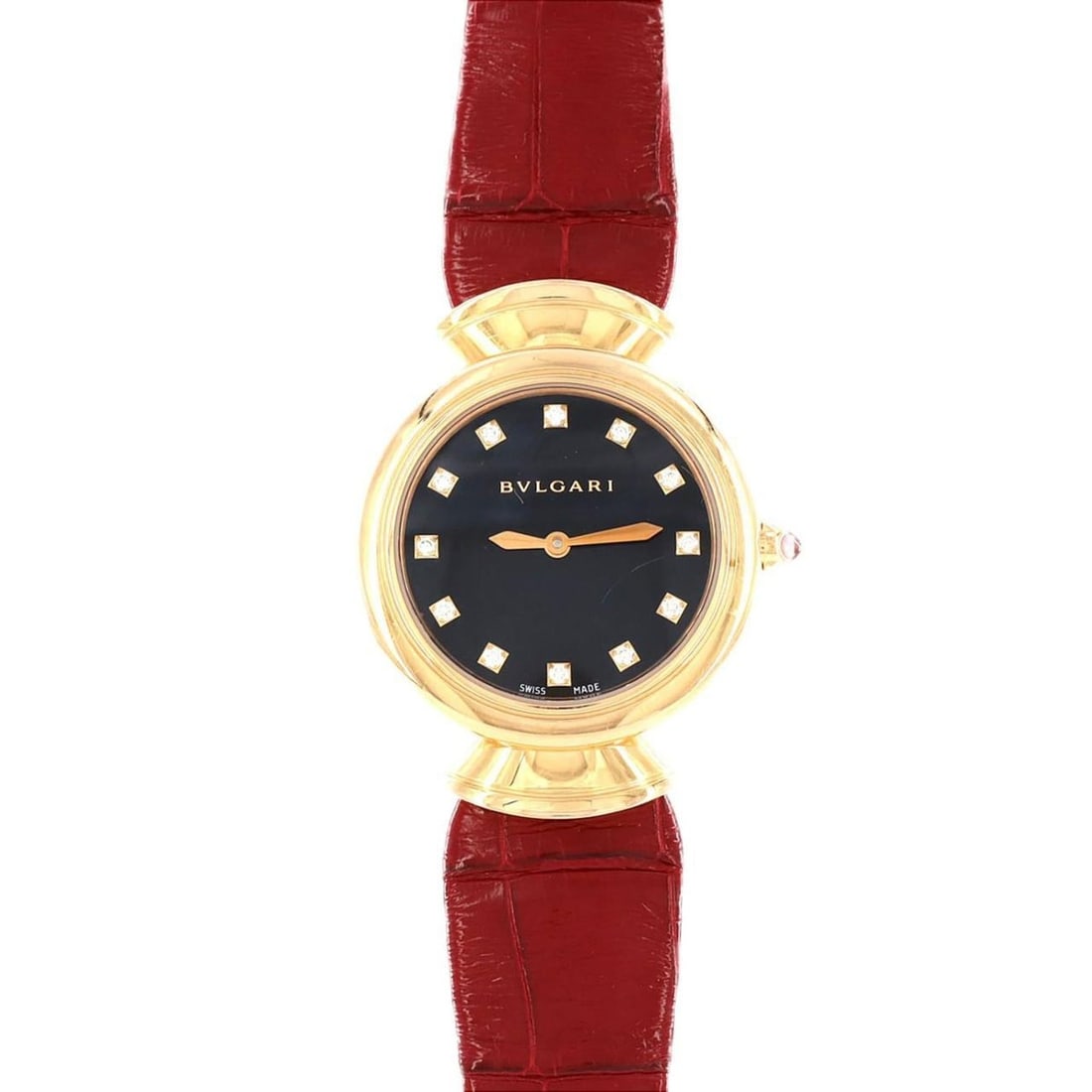 Bvlgari Diva Dream PG/12P DVP30G 102841 PG/RG Quartz Watch: --- Catalog ---Category: SizeCase Diameter: 30mm / 1.18''Category: DesignType: WristwatchGender: WomenColor (Dial): BlackMaterial (Case): Pink gold, Rose goldCategory: GeneralBrand: BvlgariCategory: M