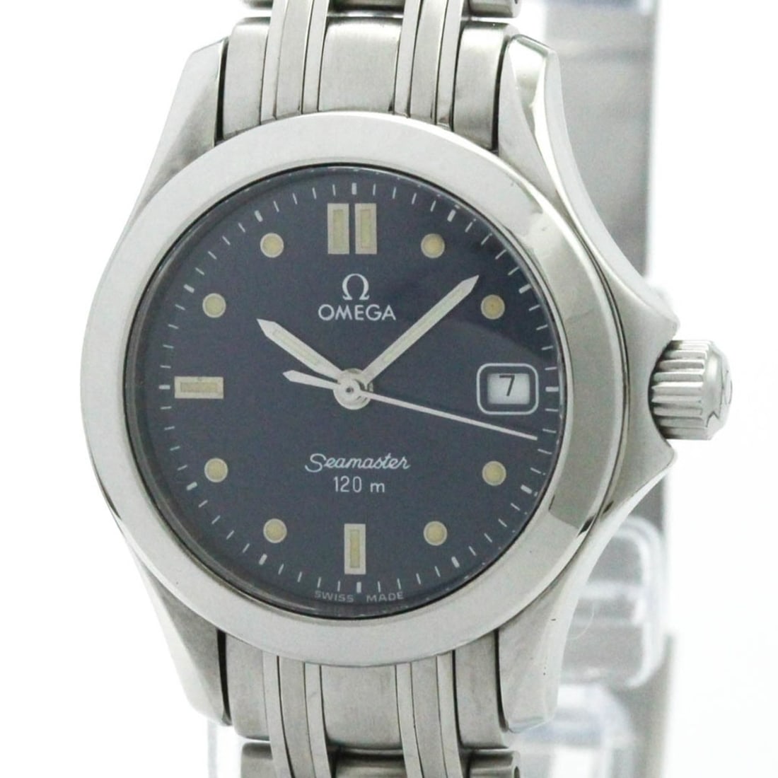 OMEGA Seamaster 120M Steel Quartz Ladies Watch 2581.80 Polished: --- Catalog ---Category: SizeCase Diameter: 26mm / 1.02''Category: DesignType: WristwatchStyle: SportGender: WomenColor (Dial): BlueMaterial (Band): Stainless steelMaterial (Case): Stainless steelCate