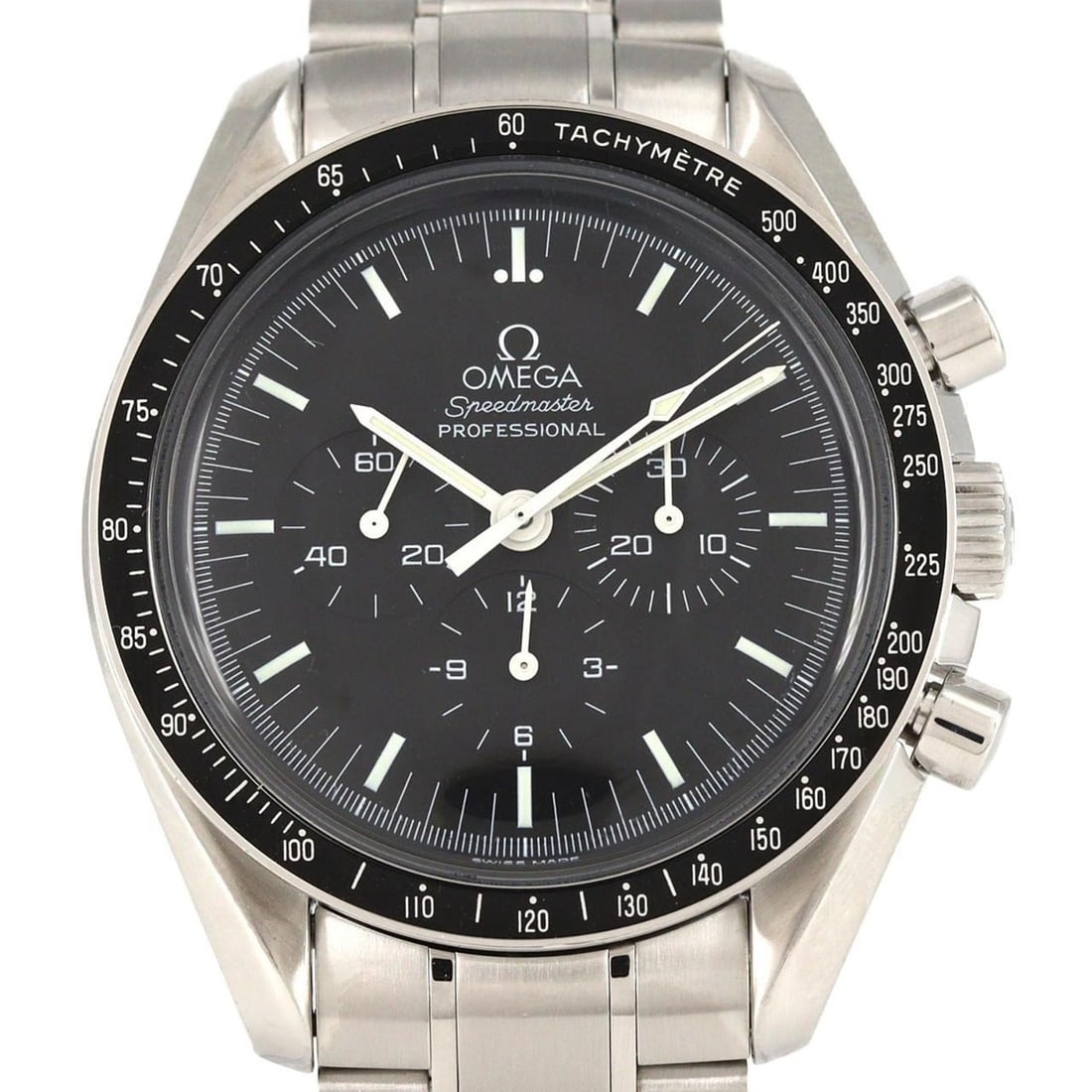 Omega Speedmaster Pro 3570.50 Stainless Steel Watch, Manual Winding: --- Catalog ---Category: SizeWrist Size: 17.5cm / 6.88''Case Diameter: 42mm / 1.65''Category: DesignType: WristwatchGender: MenColor (Dial): BlackMaterial (Band): Stainless steelMaterial (Case): Stain