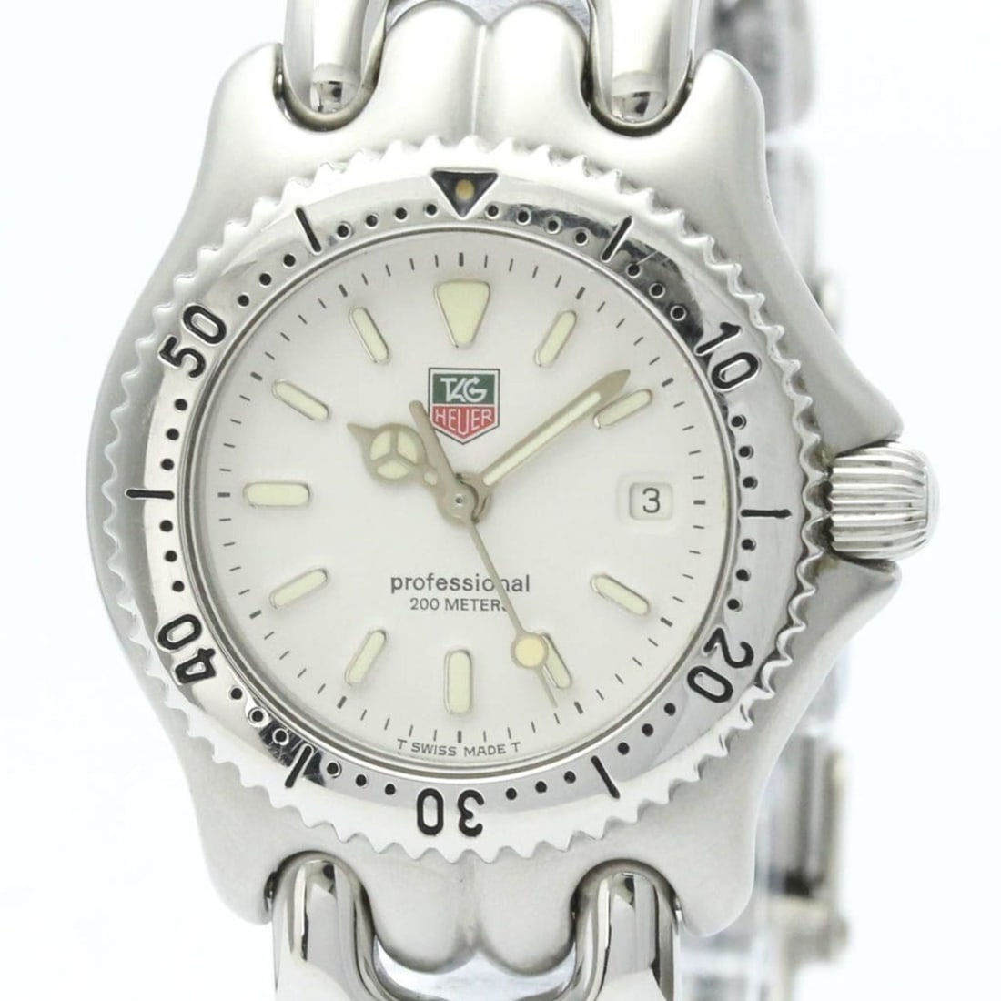 TAG HEUER Sel Professional 200M Steel Ladies Watch S99.015 Polished: --- Catalog ---Category: SizeCase Diameter: 28mm / 1.1''Category: DesignType: WristwatchStyle: Dress/FormalGender: WomenColor (Dial): WhiteMaterial (Band): Stainless steelMaterial (Case): Stainless st