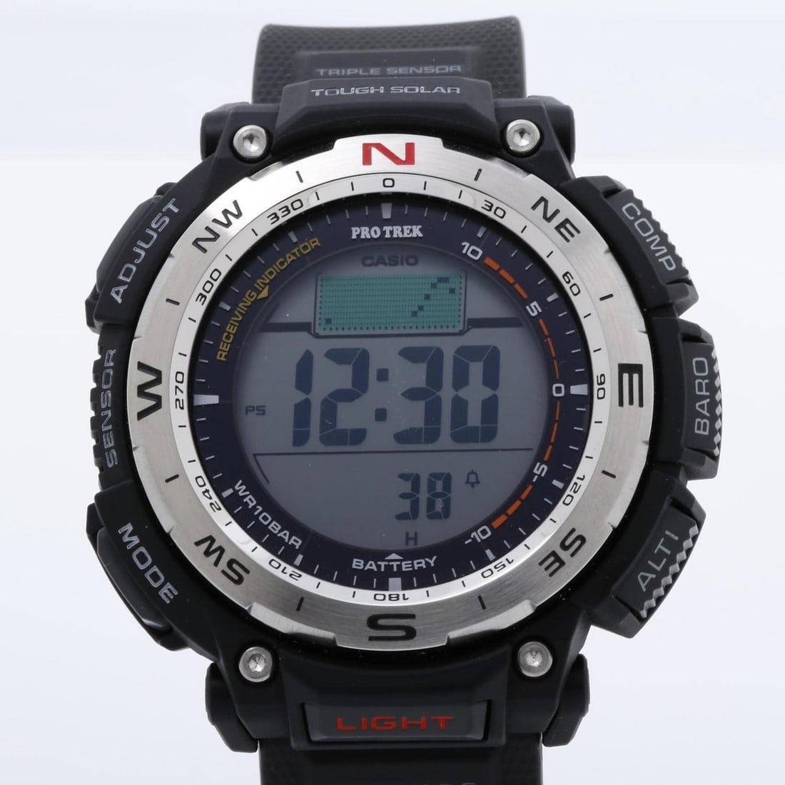 CASIO Pro Trek Climber Line PRW34001JF Men's Digital Watch, Black/Silver, Resin (Biomass) Stainless: --- Catalog ---Category: SizeWrist Size: 20cm / 7.87''Case Diameter: 51.7mm / 2.04''Category: DesignType: WristwatchGender: MenColor (Dial): BlackMaterial (Case): Stainless steelCategory: GeneralMPN: 