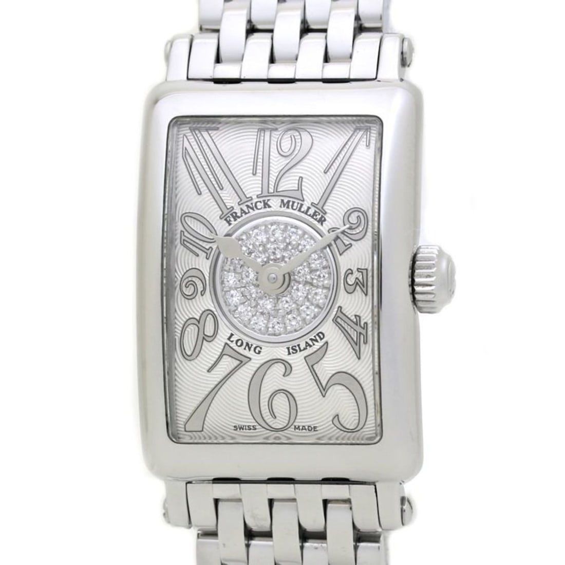 FRANCK MULLER Long Island Petite Pastille 802QZRELCD1P Diamond Stainless Steel Women's Watch 39899: --- Catalog ---Category: SizeWrist Size: 18cm / 7.08''Case Diameter: 18mm / 0.71''Category: DesignType: WristwatchGender: WomenColor (Dial): WhiteMaterial (Band): Stainless steelMaterial (Case): Stain