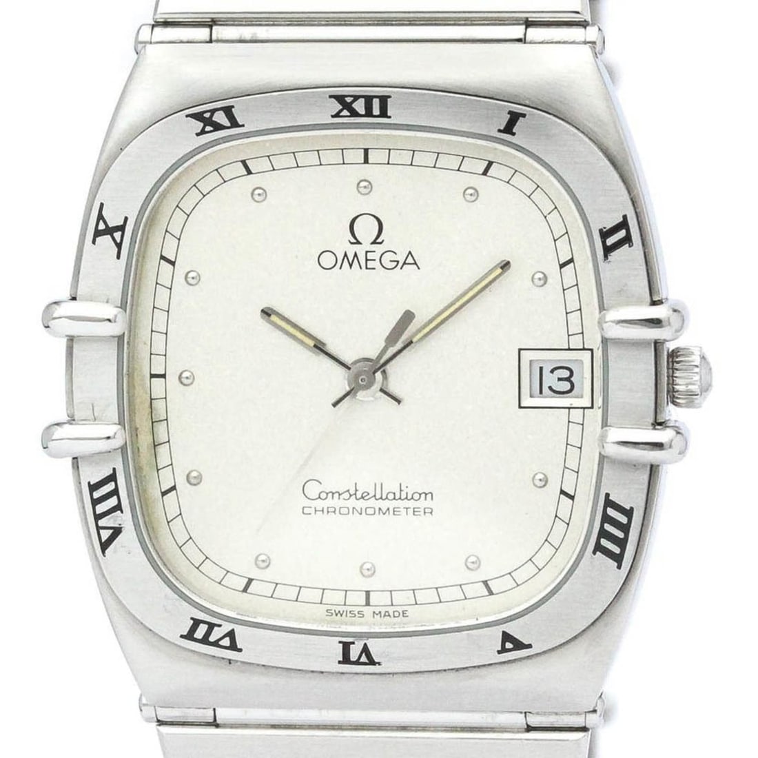 Polished OMEGA Constellation Stainless Steel Quartz Mens Watch BF564595: --- Catalog ---Category: SizeCase Diameter: 31mm / 1.22''Category: DesignType: WristwatchStyle: Dress/FormalGender: MenColor (Dial): SilverMaterial (Band): Stainless steelMaterial (Case): Stainless st