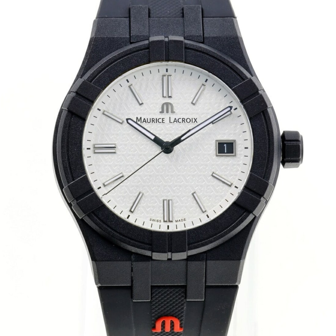 Maurice Lacroix Icon #Tide Special Edition FIBA 3x3 AI2008-00YZ1-000-0 Quartz Watch A-159470: --- Catalog ---Category: SizeWrist Size: 16cm - 21cm / 6.29'' - 8.26''Case Diameter: 40mm / 1.57''Category: DesignType: WristwatchGender: MenColor (Dial): WhiteMaterial (Band): RubberMaterial (Case): 