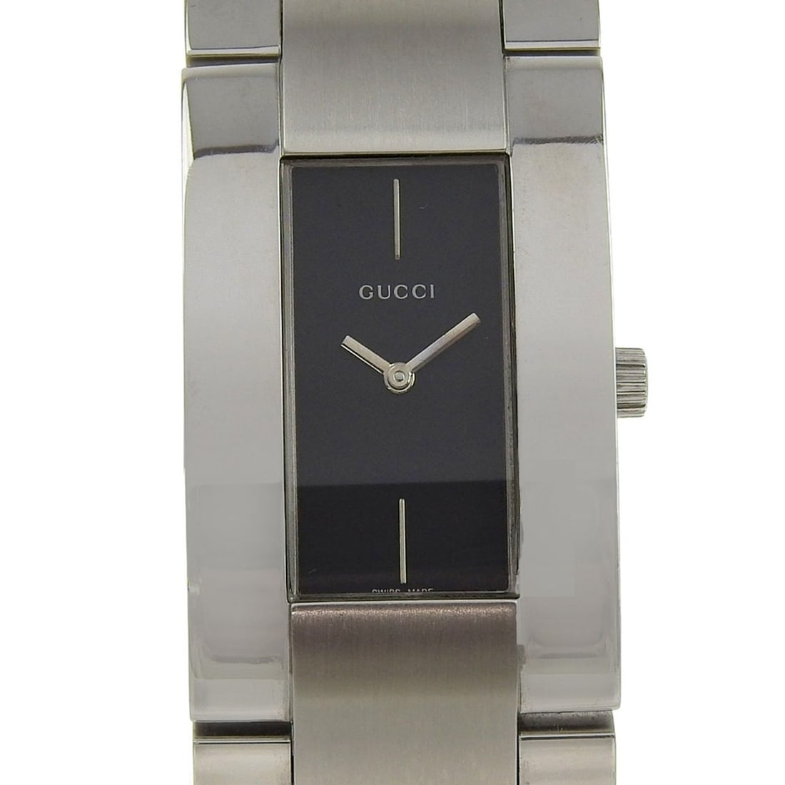 Gucci GUCCI Watch 4600M Stainless Steel Quartz Analog Display Black Dial Men's: --- Catalog ---Category: SizeWrist Size: 18cm / 7.08''Case Diameter: 7mm / 0.28''Category: DesignType: WristwatchGender: MenColor (Dial): BlackMaterial (Band): Stainless steelMaterial (Case): Stainles