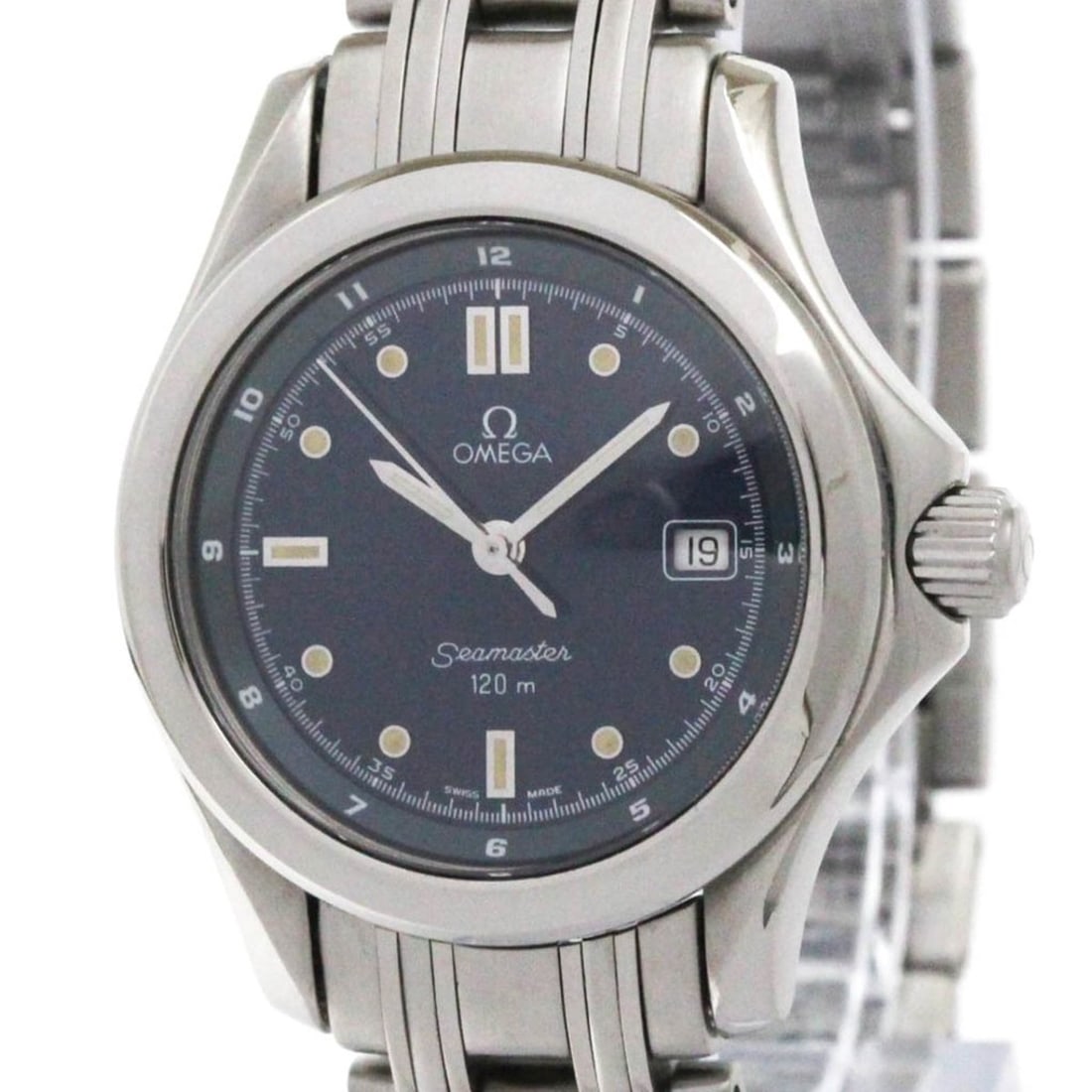 OMEGA Seamaster 120M Steel Quartz Ladies Watch 2571.80 Polished: --- Catalog ---Category: SizeCase Diameter: 28mm / 1.1''Category: DesignType: WristwatchStyle: SportGender: WomenColor (Dial): BlueMaterial (Band): Stainless steelMaterial (Case): Stainless steelCateg