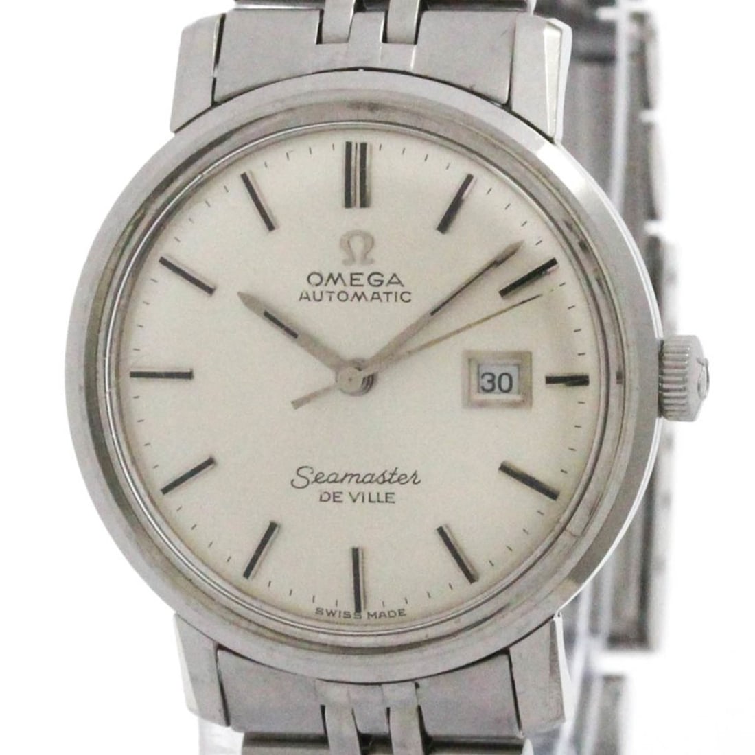 OMEGA Seamaster De Ville Steel Automatic Ladies Watch 166.016 Vintage: --- Catalog ---Category: SizeCase Diameter: 28mm / 1.1''Category: DesignType: WristwatchStyle: Dress/FormalGender: WomenColor (Dial): SilverMaterial (Band): Stainless steelMaterial (Case): Stainless s