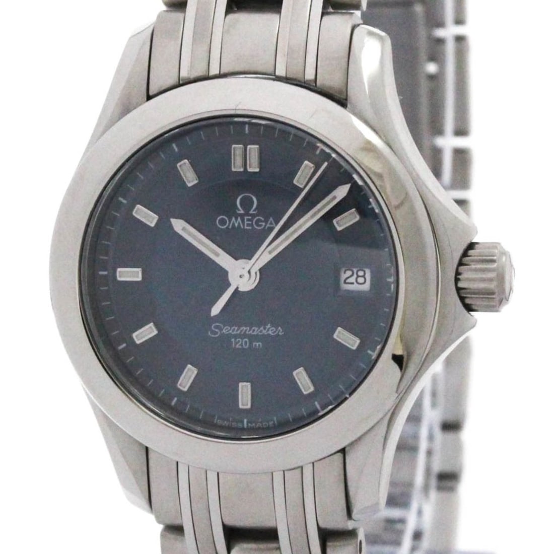 OMEGA Seamaster 120M Steel Quartz Ladies Watch 2581.82: --- Catalog ---Category: SizeCase Diameter: 27mm / 1.06''Category: DesignType: WristwatchStyle: Dress/FormalGender: WomenColor (Dial): BlueMaterial (Band): Stainless steelMaterial (Case): Stainless st