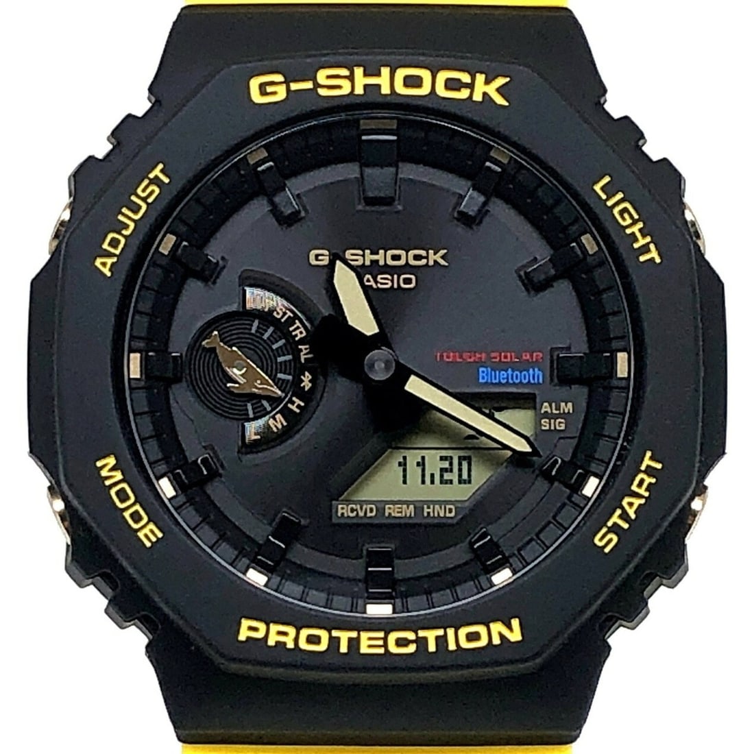 G-SHOCK CASIO Wristwatch GA-B2100K-9A Iruka Kujira 2023 First Color Tough Solar Bluetooth LED Light: --- Catalog ---Category: Category: DesignType: WristwatchColor: Black, YellowGender: MenDisplay: AnalogCategory: GeneralLine: G-ShockBrand: CasioModel: ga-b2100k-9aCategory: MovementMovement: SolarCat