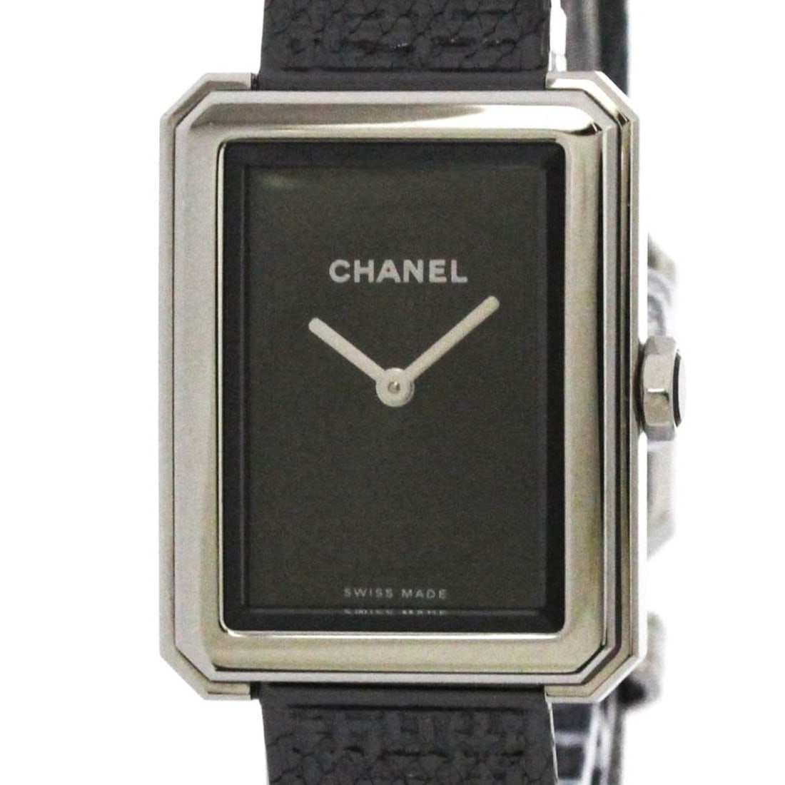 CHANEL Boy-Friend Steel Leather Quartz Ladies Watch H5317 (?????????): --- Catalog ---Category: SizeCase Diameter: 21mm / 0.83''Category: DesignType: WristwatchStyle: Dress/FormalGender: WomenColor (Dial): BlackMaterial (Band): Stainless steelMaterial (Case): Stainless s
