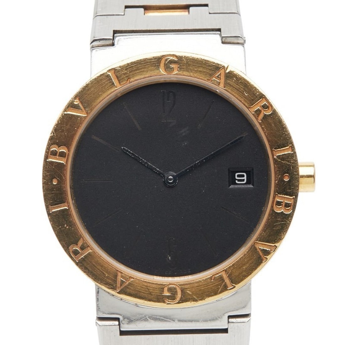 BVLGARI Men's Watch BB33SGD Quartz Black Dial Stainless Steel Yellow Gold Two-Tone: --- Catalog ---Category: SizeWrist Size: 16cm / 6.29''Case Diameter: 33mm / 1.3''Category: DesignType: WristwatchGender: MenColor (Dial): BlackMaterial (Band): Stainless steel, Yellow goldMaterial (Ca