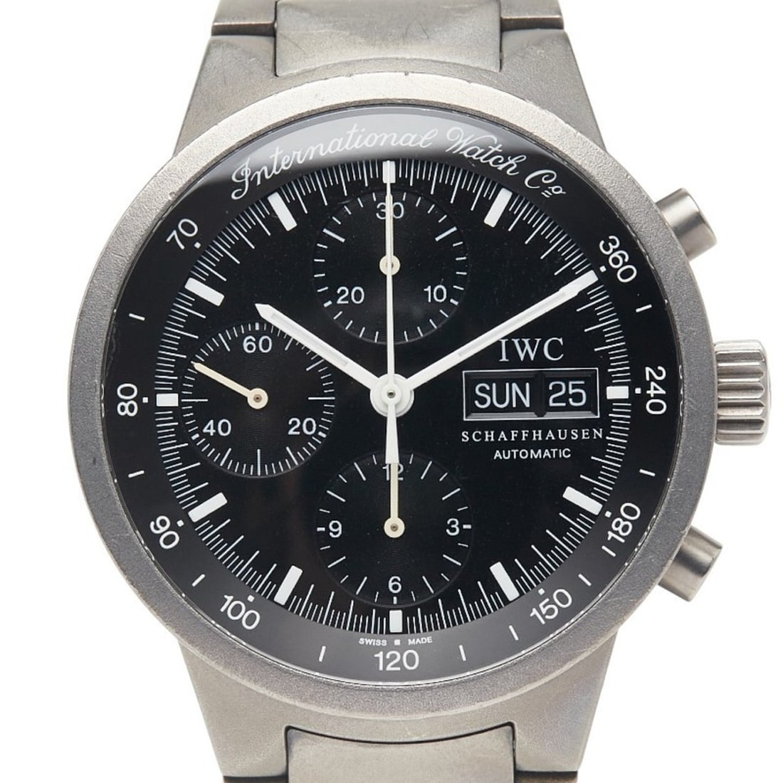 IWC Schaffhausen GST Chronograph Watch IW370703 Automatic Black Dial Titanium Men's SCHAFFHAUSEN (1 of 8)