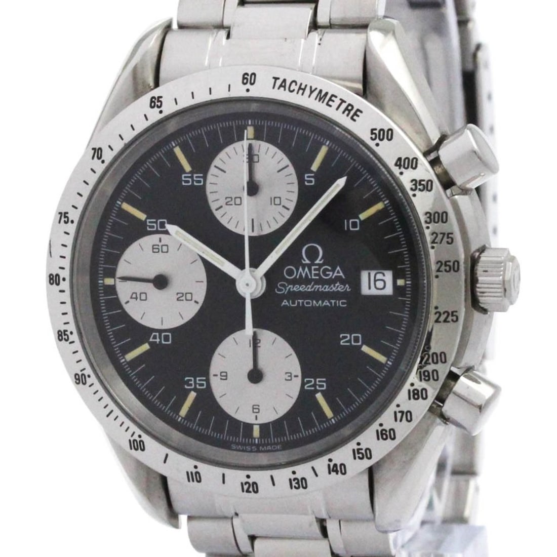 OMEGA Speedmaster Date Steel Automatic Mens Watch 3511.50 Polished: --- Catalog ---Category: SizeCase Diameter: 39mm / 1.54''Category: DesignType: WristwatchStyle: SportGender: MenColor (Dial): BlackMaterial (Band): Stainless steelMaterial (Case): Stainless steelCateg