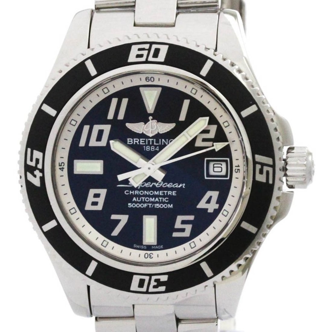 BREITLING SuperOcean 42 Steel Automatic Mens Watch A17364 Polished (1 of 8)