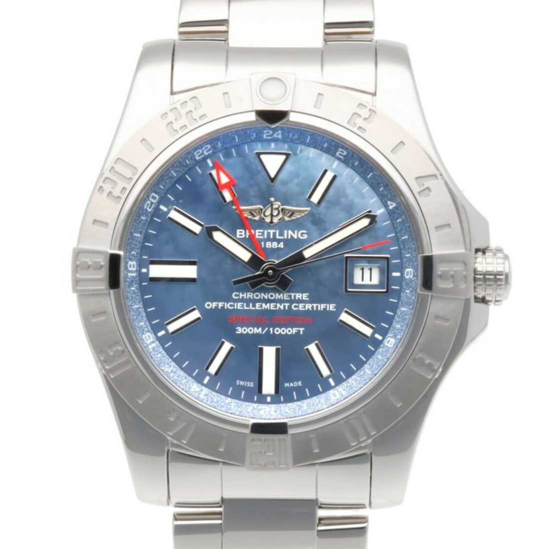 Breitling Avenger II GMT Men's Stainless Steel Automatic Watch, Model A32390, Overhauled and (1 of 10)