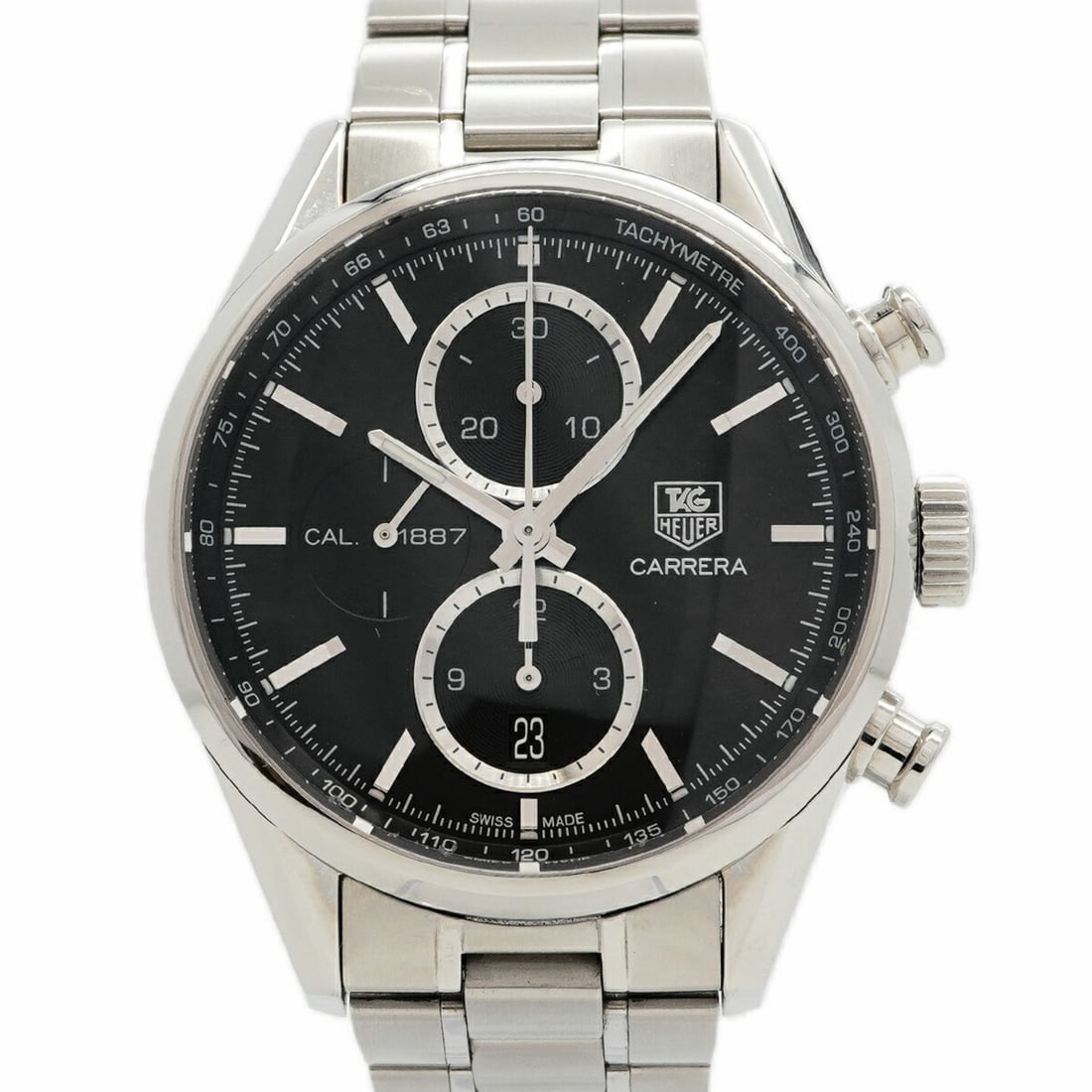 TAG Heuer Carrera Calibre 1887 CAR2110 Black Dial Men's Watch: --- Catalog ---Category: SizeWrist Size: 16.5cm / 6.49''Case Diameter: 40.5mm / 1.59''Category: DesignType: WristwatchGender: MenColor (Dial): BlackMaterial (Band): Stainless steelCategory: GeneralMPN