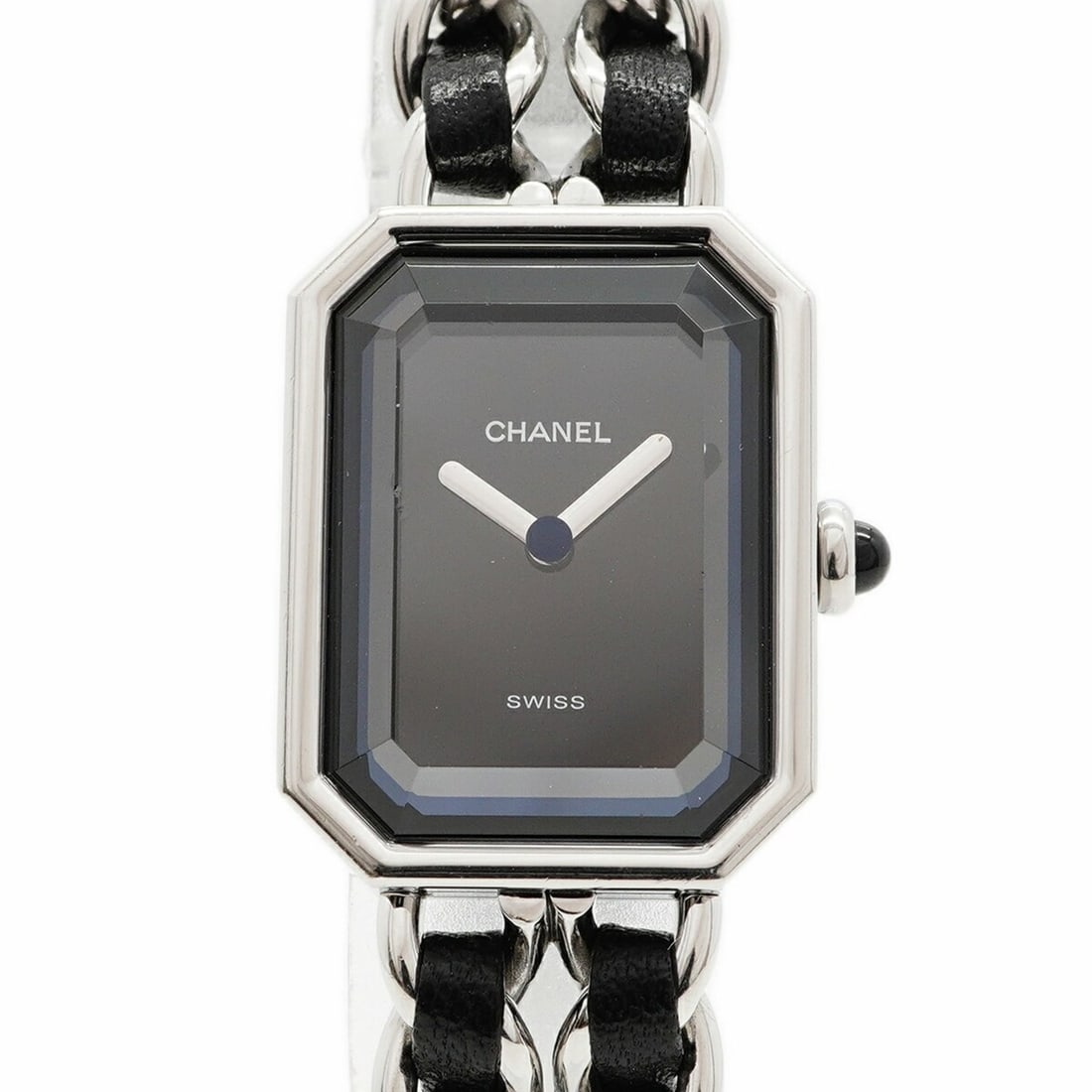 Chanel Première M H0451 Black Dial Women's Watch: --- Catalog ---Category: SizeWrist Size: 14.5cm / 5.7''Case Diameter: 20.2mm / 0.8''Category: DesignType: WristwatchGender: WomenColor (Dial): BlackMaterial (Band): Leather, Stainless steelCategory: G