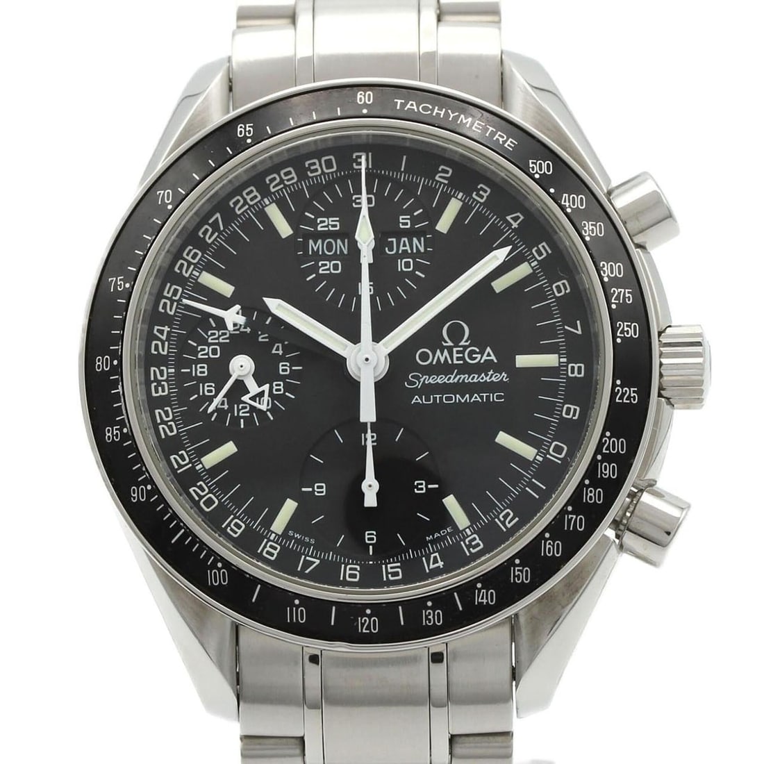 Omega Speedmaster Mark 40 Cosmos 3520.50 Stainless Steel Automatic Watch: --- Catalog ---Category: SizeWrist Size: 17.5cm / 6.88''Case Diameter: 39mm / 1.54''Category: DesignType: WristwatchGender: MenColor (Dial): BlackMaterial (Band): Stainless steelMaterial (Case): Stain