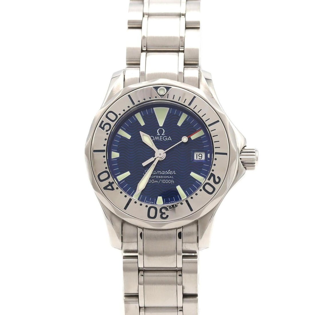 Omega Seamaster Professional 2285.80 Stainless Steel Quartz Watch: --- Catalog ---Category: SizeWrist Size: 16cm / 6.29''Case Diameter: 28.5mm / 1.12''Category: DesignType: WristwatchGender: WomenColor (Dial): BlueMaterial (Band): Stainless steelMaterial (Case): Stai