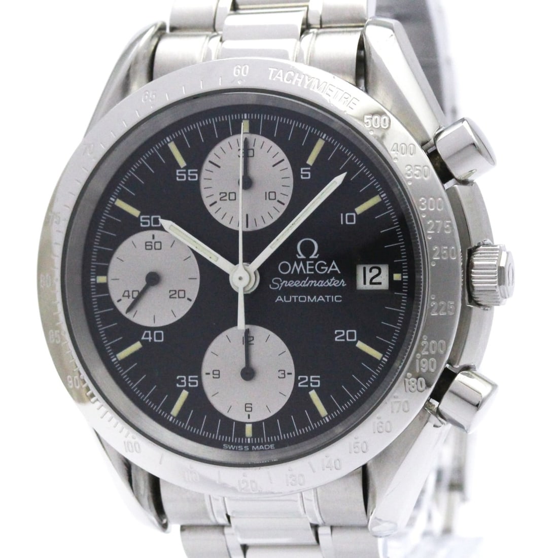 OMEGA Speedmaster Date Steel Automatic Mens Watch 3511.50 Polished: --- Catalog ---Category: SizeCase Diameter: 39mm / 1.54''Category: DesignType: WristwatchStyle: SportGender: MenColor (Dial): BlackMaterial (Band): Stainless steelMaterial (Case): Stainless steelCateg