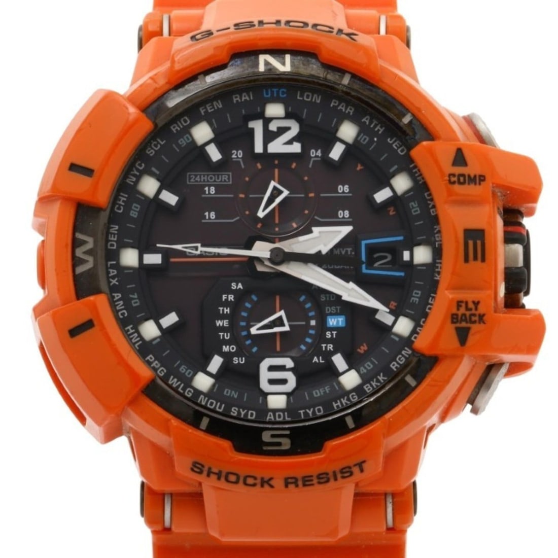 CASIO G-SHOCK Sky Cockpit GW-A1100R-4AJF Black Orange Resin Men's Analog Watch (1 of 9)