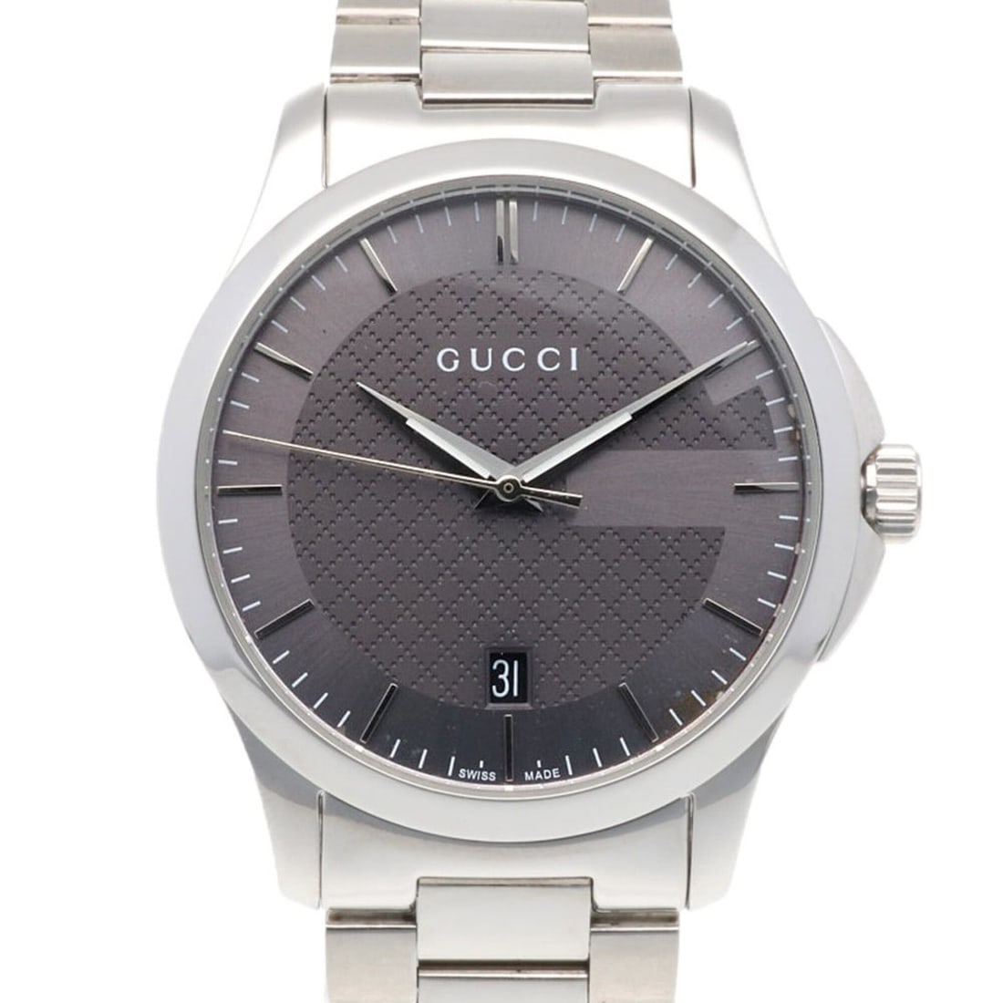 Gucci G-Timeless Watch, Stainless Steel, Quartz, Men's, GUCCI: --- Catalog ---Category: SizeWrist Size: 16cm / 6.29''Case Diameter: 39.5mm / 1.56''Category: DesignType: WristwatchGender: MenColor (Dial): BlackMaterial (Band): Stainless steelMaterial (Case): Stain