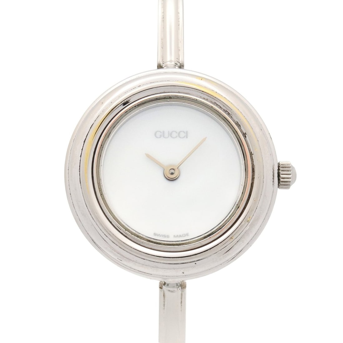 Gucci GUCCI Changeable Bezel Watch Stainless Steel Women's White 11 12.2: --- Catalog ---Category: SizeWrist Size: 16.5cm / 6.49''Case Diameter: 25.5mm / 1''Category: DesignType: WristwatchGender: WomenColor (Dial): WhiteMaterial (Band): Stainless steelMaterial (Case): Stai