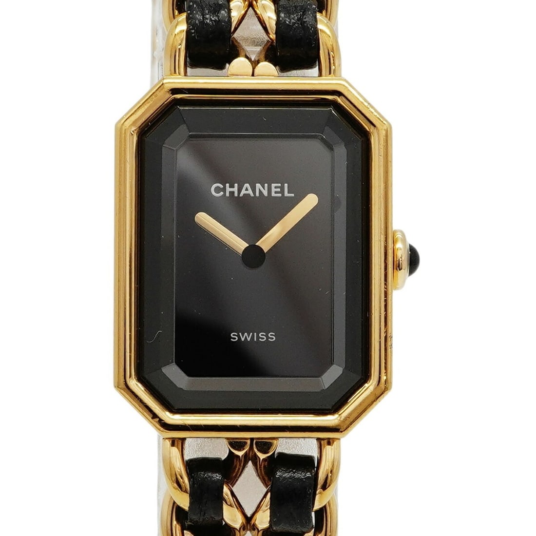 Chanel Première Original Edition H6951 Black Dial Women's Watch: --- Catalog ---Category: SizeWrist Size: 14.5cm / 5.7''Case Diameter: 20mm / 0.79''Category: DesignType: WristwatchGender: WomenColor (Dial): BlackMaterial (Band): Gold plated, LeatherCategory: Genera