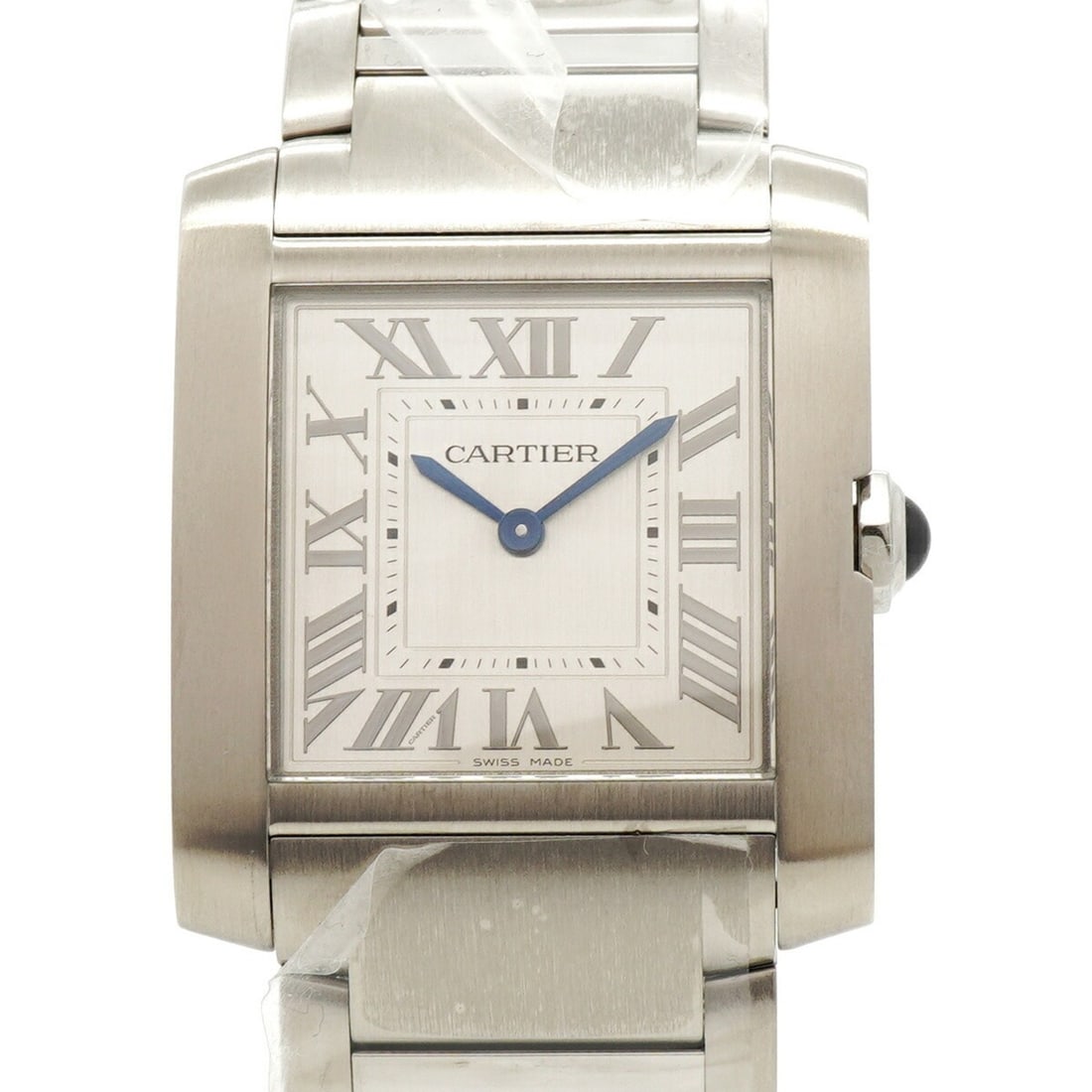 Cartier Tank Française MM WSTA0074 Silver Dial Watch (Boys' Size): --- Catalog ---Category: SizeWrist Size: 16.5cm / 6.49''Case Diameter: 27mm / 1.06''Category: DesignType: WristwatchGender: BoysMaterial (Band): Stainless steelCategory: GeneralBrand: CartierCategory:
